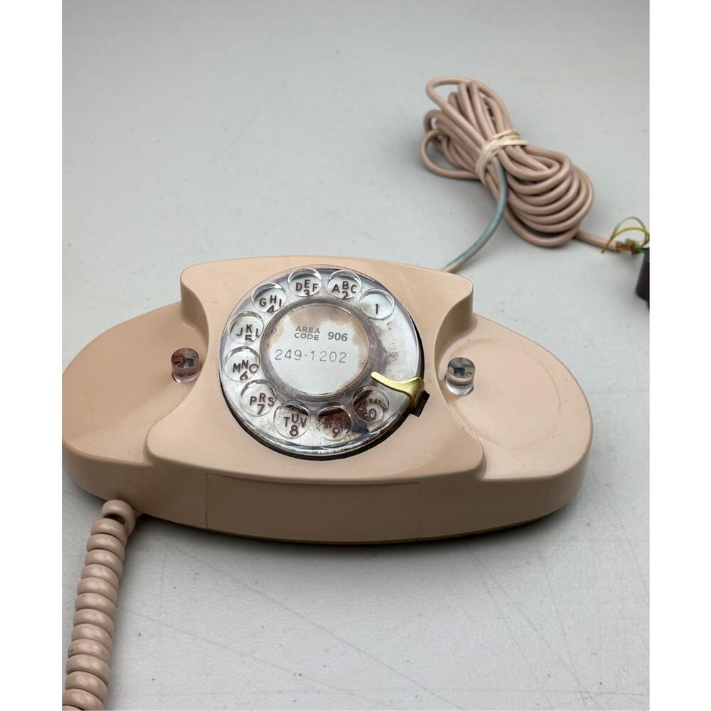 Vintage 1965 Western Electric Beige Princess G3 Handset Rotary Dial Telephone CI - Picture 7 of 13